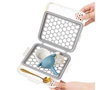 Dishwasher Basket, Cleaning Storage, 7.09x7.09x0.91in Nipple Holder, Lightweight Design, Visible Container, Secure Lid, Compact Organizer, Easy Access for Pacifier, Straw, Teaspoon, Chopstick