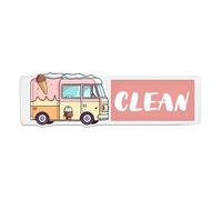 Dishwasher Clean Dirty Sign - Kitchen Dishwasher Magnet | Easy Read Indicator With Sliding Label, Waterproof Appliance Marker With Cute Design, Magnetic Status Reminder For Home
