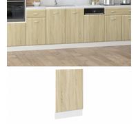 vidaXL Panneau de lave-vaisselle Chêne Sonoma 849628 Bois d'ingénierie 45 x 3 x 67 cm Marron