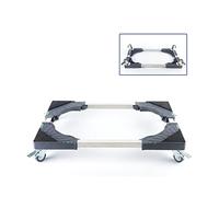 Dishwasher Pedestal Stand Adjustable Movable Furniture Dolly Washing Machine Base Width 15-22Inch Length 26-34Inch Floor Trays for Drier, Refrigerator, Anti-Vibration Mat(Red-1 to 20)