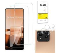 Dision Protecteur D'écran Compatible avec ASUS Zenfone 11 Ultra [2 Pièces] + Protecteur D'objectif de Caméra [2 Pièces] [HD Clear,Technologie de Défense Multiple] Verre Trempé