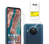Dision Protecteur D'écran Compatible avec Nokia X20 5G [2 Pièces] + Protecteur D'objectif de Caméra [2 Pièces] [HD Clear,Technologie de Défense Multiple] Verre Trempé