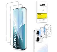 Dision Protecteur D'écran Compatible avec OPPO Reno 14 Pro [2 Pièces] + Protecteur D'objectif de Caméra [2 Pièces] [HD Clear,Technologie de Défense Multiple] Verre Trempé