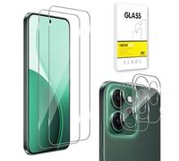Dision Protecteur D'écran Compatible avec OPPO Reno 14F/14 FS 4G/5G [2 Pièces] + Protecteur D'objectif de Caméra [2 Pièces] [HD Clear,Technologie de Défense Multiple] Verre Trempé