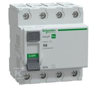 Disjoncteur différentiel 40A 4P 30mA type A Easy9 Pro EZ9R49440