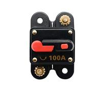 Disjoncteur 100 A avec réinitialisation manuelle - Riloer 12V-24V DC Car Audio Disjoncteur Inline Bloc-fusibles pour Auto Motor Car Marine Boat Audio Solar Inverter System Protection-100A