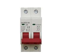 Disjoncteur 1000V solaire Mini disjoncteur Protection contre les surcharges interrupteur 6a/10a/16a/20a/25a/32a/40a/50a/63a 2p DC1000V photovoltaïque Interrupteur automatique (Color : 16a, Size : DC