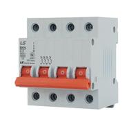 Disjoncteur 10A 4p 4 pôles, 400V, 35mm, Rail din, Mini capacité de coupure domestique 6KA BKN 50A 40A 32A 63A(1A)