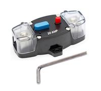 Disjoncteur 12-48 V, réinitialisation manuelle, moteur à traîne, audio stéréo automatique, porte-fusible en ligne, supports de bloc avec onduleur pour voiture, audio stéréo, camping-car, bateau (30A)