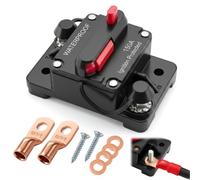 Disjoncteur 150A Réinitialisation Manuelle Étanche pour Voiture,Bateau,Marine,Moteurs de Pêche à la Traîne, ATV,Protection d’Alimentation pour Batterie,Système Audio,Fusible DC 12V-48V