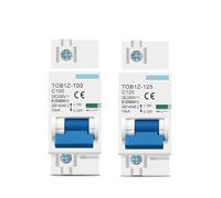 Disjoncteur 1P 125A DC MCB 250V for système PV, interrupteur principal de batterie à courbe C(100A)