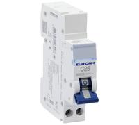 Disjoncteur 1P+N 25A courbe C connexion automatique 4,5kA N - EUROHM - 20321