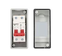 Disjoncteur 2P, boîtier PA66 IP65 étanche DC 1000V 20A boîtier de commutation de déconnexion de couverture transparente for système solaire hors réseau Protecteurs de fuite à la terre