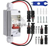 Disjoncteur 32A 400 V, IP65 Disjoncteur DC étanche avec câble Prise solaire pour système photovoltaïque Système solaire Module solaire (12 V-400 V)