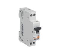 DEBFLEX - Disjoncteur 16A Phase + Neutre 3KA - Module Coupe-Circuit - Certifié NF - Installation dans Tableau Electrique - Gris