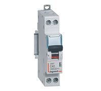 Legrand Disjoncteur DNX³4500 40A Courbe C 6kA 1P+N 230V~ 1 module vis/vis