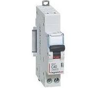 406887 Disjoncteur Legrand 40A unipolaire + neutre DX3 - courbe C - 4,5/6kA - AUTO+VIS - 1 module