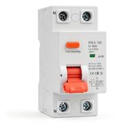 Disjoncteur 40A Interrupteur Différentiel 40A 30mA type A 2P 6KA | Protection contre les fuites électriques,Indicateur de défaut à trois couleurs,Montage sur rail DIN de 35 mm,aux Résidences