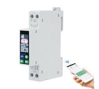 Disjoncteur 40A tuya wifi compteur electrique circuit breaker wifi interrupteur minuterie 90-240V AC 1P+N interrupteur à distance avec protection contre les surtensions etc (avec indicateur LED)
