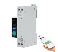 Disjoncteur 40A tuya wifi compteur electrique circuit breaker wifi interrupteur minuterie 90-240V AC 1P+N interrupteur à distance avec protection contre les surtensions et les surintensités etc.