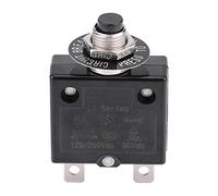 Disjoncteur 5A 8A 10A 15A 18A 20A 30A Interrupteur thermique de réinitialisation en option, 125-250V AC 50V DC Disjoncteur à bouton-poussoir de protection contre les surcharges de courant(30 ampères)