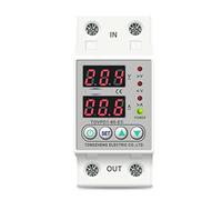 Disjoncteur 60A Din Rail 230V Réglable Sur et Sous Tension Dispositif de Protection Protecteur Relais Moniteur Limite de Courant TOMZN TOVPD1-63-EC Protecteurs de fuite à la terre (Size : 40A)