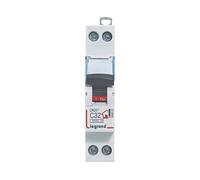 Disjoncteur à bornes à vis courbe C Legrand DNX3 32A 1P+N