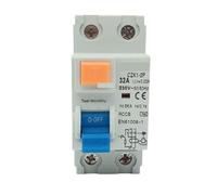 Disjoncteur à courant résiduel CZK1 3-2P 16A 25A 32A 40A 63A 80A 100A, connexion cuivre argent ac110v 240 v30MA 1 pièces(A Class EM Type S,2P16A30MA)