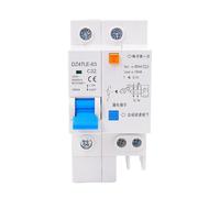 Disjoncteur à courant résiduel DZ47LE-63 16-63A 230V/400V 1P + N, 1 pièce, RCBO, Protection contre les surcharges et les courts-circuits, montage sur Rail DIN(20A)