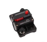 Disjoncteur à réinitialisation manuelle 30-300 A 12 V-48 V CC, étanche IP67 de qualité marine, porte-fusible à haute intensité pour système audio de voiture, bateau, camping-car, camion (80 A)