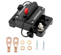 Disjoncteur audio, réinitialisation de l'onduleur de fusible | Réinitialisation manuelle 12V-48V DC pour la protection du système audio automobile - Protecteur de surcharge de courant automobile lourd