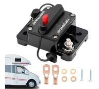 Disjoncteur audio, réinitialisation de l'onduleur de fusible - Réinitialisation manuelle 12V-48V DC pour la protection du système audio automobile | Commutateurs de protection contre les surcharges RV