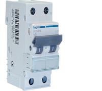Disjoncteur automatique 1P+N 4.5Ka C-16A 2M Hager MYN516