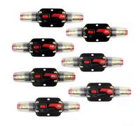 Disjoncteur automatique en ligne 12 V 24 V CC avec réinitialisation manuelle, cosses de fil et tube thermorétractable pour protection des circuits électriques dans les équipements audio et marins (30