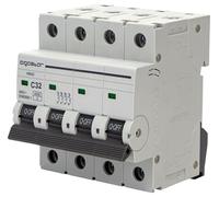 Disjoncteur automatique miniature 4P, 32 A, courbe C, gris