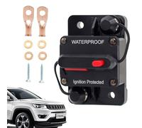 Disjoncteur avec bouton de réinitialisation, porte-fusible étanche, réinitialisation du manuel 12 V à 48 V pour la protection du système audio de la voiture, disjoncteur étanche pour voiture