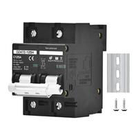 Disjoncteur bipolaire 100 A, 125 A, 150 A, 100 V, 150 V, 250 V, 500 V, 1000 V, courbe C, protection contre les courts-circuits de batterie de panneau solaire(150A,2P DC100-250V)