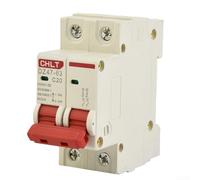 Disjoncteur CC 2 pôles 500 V pour réseaux solaires PV de type C Trip 10 16 20 32 40 63 A Haute capacité de rupture Boîtier en nylon 6 ka Câblage avant Installation de câblage avant Qualité commerciale