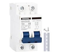 Disjoncteur CC 2P 16 A 12 V 24 V 36 V 48 V CC MCB Protection contre les courts-circuits Isolateur de commutateur de déconnexion pour panneau solaire UPS Inverter Système photovoltaïque PV