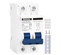 Disjoncteur CC 2P 6 A 12 V 24 V 36 V 48 V CC MCB Protection contre les courts-circuits Isolateur pour panneau solaire UPS Inverter Système photovoltaïque PV