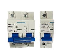Disjoncteur CC Réarmable RKB1/DC B250A 12-125 V 1P/2P, Déconnexion De Batterie 80A-250A Pour Énergie Solaire Hors Réseau, Camping-car, Distribution D'énergie Marine(2p,100A)