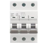Disjoncteur CEI/EN60898-1 GYM9 3P 6A-63A 6KA 6A 10A 16A 20A 25A 32A 40A 50A 63A AC 400V(6A)