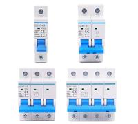 Disjoncteur combiné 2 en 1 DZ47 et DZ47LE avec protection contre les surcharges et les courts-circuits, 1 pièce(DZ47LE 3PN 63A,DZ47 2P 32A)