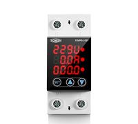 Disjoncteur Courant Résiduel,Contacteur Affichage De L'écran 6 3A 3in1 Touch DIN Tension Réglable Dispositif Protection Device Protecteur Protection Du Relais KWh Energy Meter