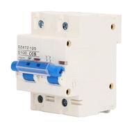 Disjoncteur DC 2P DZ47Z 125 100A rail DIN miniature pour système PV solaire 1000V bleu