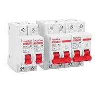 Disjoncteur DC MCB 12V 24V 48V 60V 110V disjoncteur batterie interrupteur de protection positif négatif court-circuit 2P 10A 20A 50A 100A 125A 150A Disjoncteurs (Size : 1P-1P, Color : 16A)