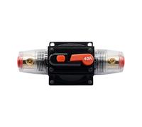 Disjoncteur de 40 A avec réarmement manuel - Riloer 12V-24V DC Car Audio Inline Circuit Disjoncteur Fusible pour Auto Motor Car Marine Boat Audio Solar Inverter System Protection