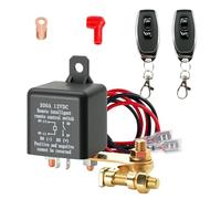 Disjoncteur de batterie 12 V avec télécommande, interrupteur de batterie 12 V 200 A avec 2 bornes de batterie, 2 télécommandes pour moto, voiture, camping-car, bateau, yacht, caravane