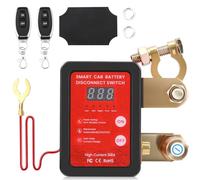 Disjoncteur de batterie télécommandé sans fil 12 V, interrupteur intelligent anti-vol, arrêt automatique, relais de coupure pour voiture, RV, ATV, camion, bateau (rouge/noir)