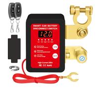 Disjoncteur de Batterie Télécommandé Sans Fil, Coupe Circuit Batterie 12V 240A Télécommande, Interrupteur D'arrêt Automatique avec Affichage LED pour 12V Voiture Camping Car ATV Camion Bateau (Noir)